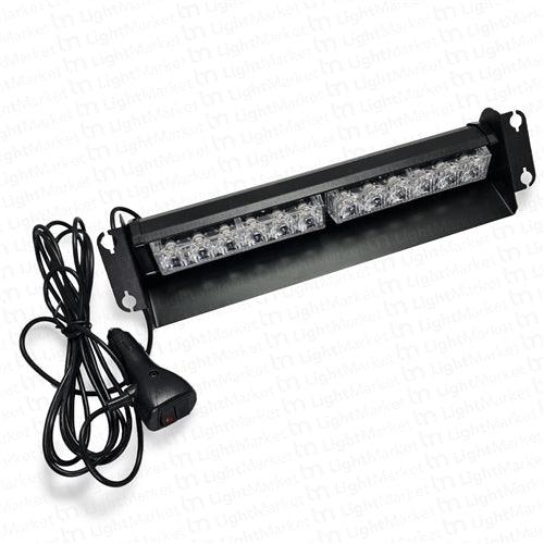 12v 6 Led x 2 Dash Mount Flashing White KM815A Bing Light - Light Market