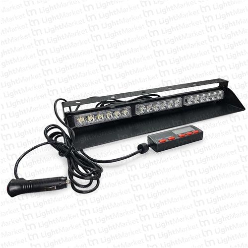 12v 6 Led x 3 Dash Mount Flashing White KM851 Bing Light - Light Market