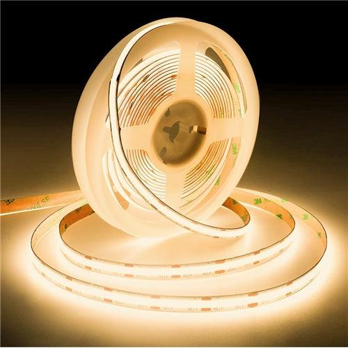 12v 8mm COB LED Strip Light Amber 5m – Light Market