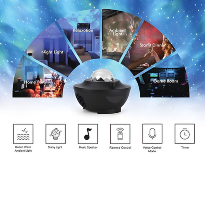 Starry Led Projector Light with Bluetooth Speaker