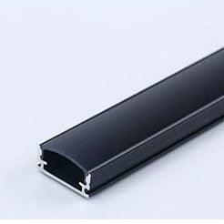 3M Surface Mounted Aluminium Channel for LED Strip Lights Bing Light 610BK - Light Market