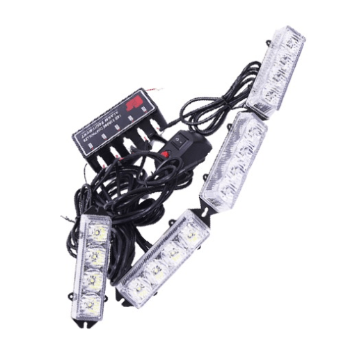 12v 4 Led x 4 Grill Mount Amber Led-4dh Federal Signal - Light Market