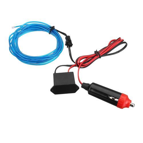 12v EL Wire With Car Lighter Plug Baby Blue Bing light - Light Market