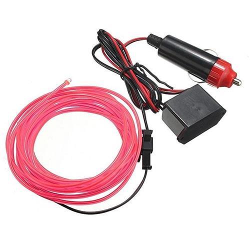 12v EL Wire With Car Lighter Plug Pink Bing light - Light Market