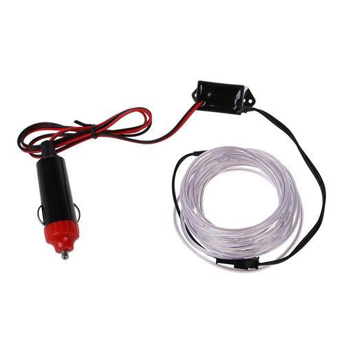 12v EL Wire With Car Lighter Plug White Bing light - Light Market