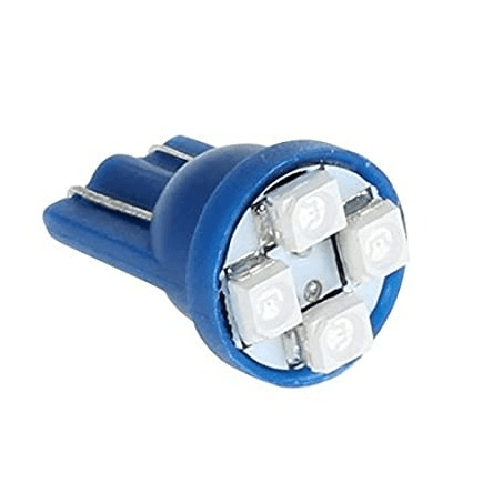 12v T10 3528 x 4 Led Park Light Blue Bing Light - Light Market