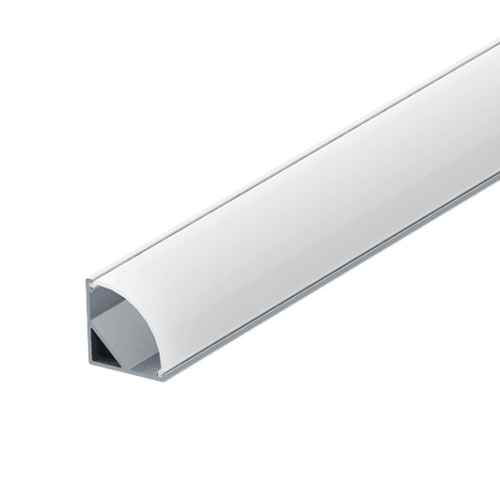 16mm Aluminium Surface Channel Extrusion 45 Degree 1m - Light Market