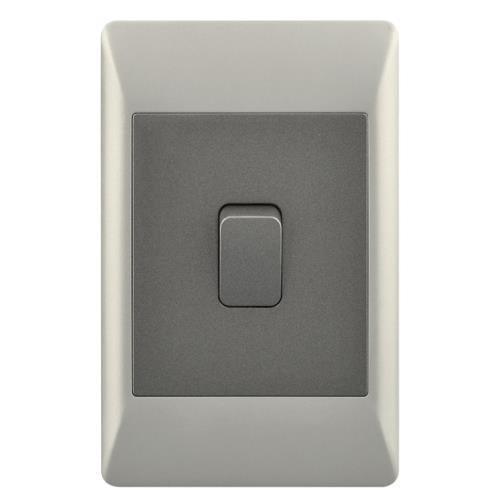 4X2 1 Lever 2 Way Light Switch Champagne & Charcoal ESW071/2 Duo Bright Star - Light Market