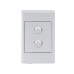 4x2 2 Lever Light Switch White A102 Redisson - Light Market