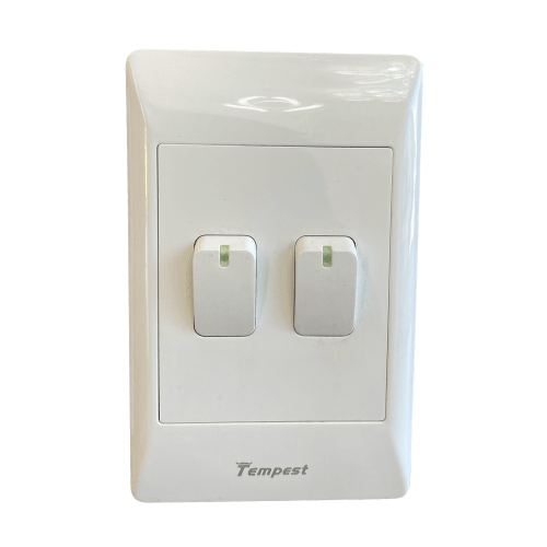 4x2 2 Lever Light Switch White TNC-SA-002 Tempest - Light Market