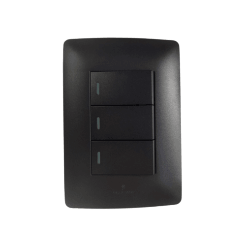 4x2 3 Lever Light Switch Charcoal S2-103/1 - Light Market