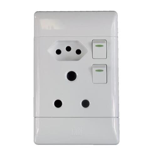 4x2 Wall Plug 3 Pin With 2 Pin D02-2 Redisson - Light Market