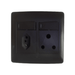 4x4 Single Wall Plug With 2 Pin Charcoal S2-210 - Light Market