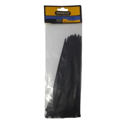 50 Piece Black Cable Ties 4.8x200mm - Light Market