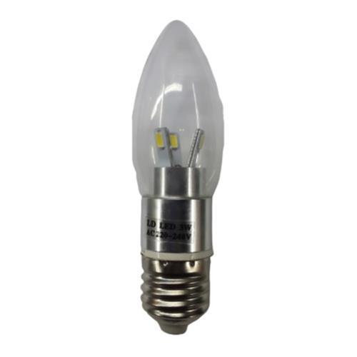 E27 3w Led Candle Bulb Clear 6500k Bing Light - Light Market