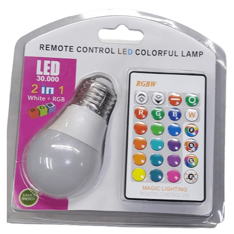 E27 White + Rgb Bulb With Remote - Light Market