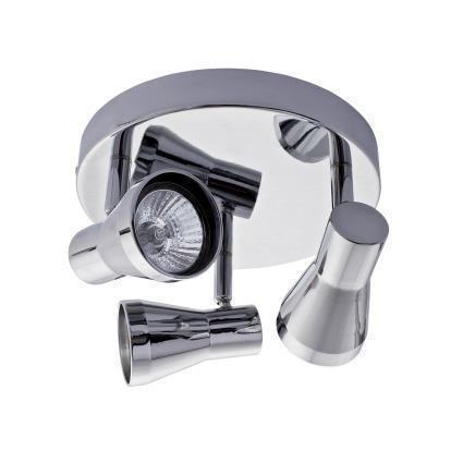 Gu10 x 3 Ceiling Fitting Chrome S065/3 bright Star - Light Market