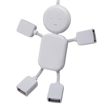 Hi-Speed 4-Port Mini Hub USB 2.0/1.1 - Light Market